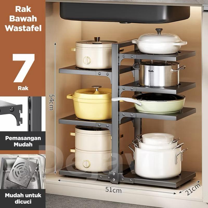 rak dapur rak besi susun rak susun besi ￼Rak Dapur Multi Fungsi Tanpa Instalasi Rak Penyimpanan Rak 