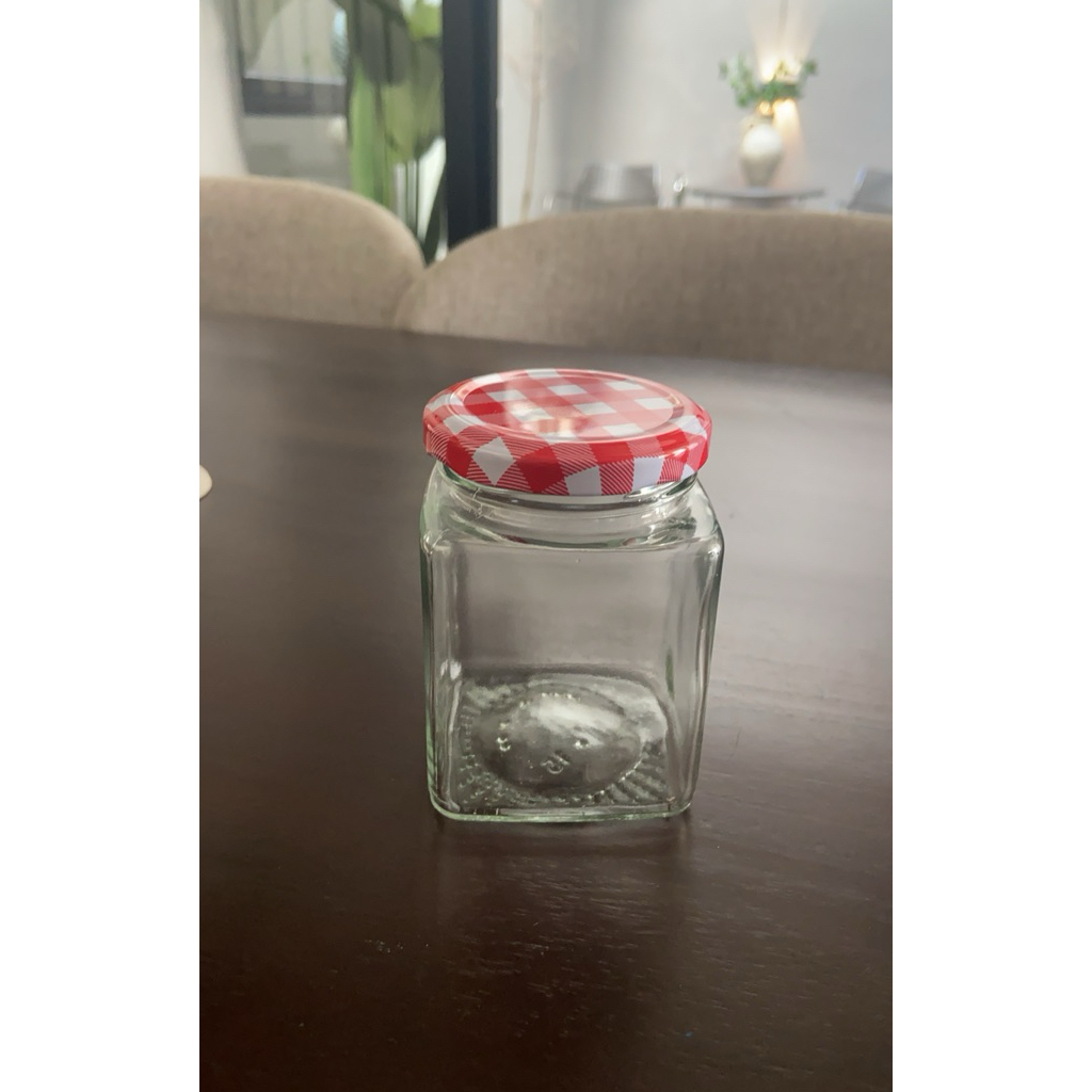 Toples Bumbu Kaca Tutup Motif