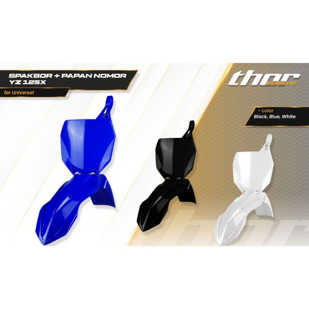 Spakbor Slebor Depan Plus Papan Nomor Yz 125X Trail Plastik Thor