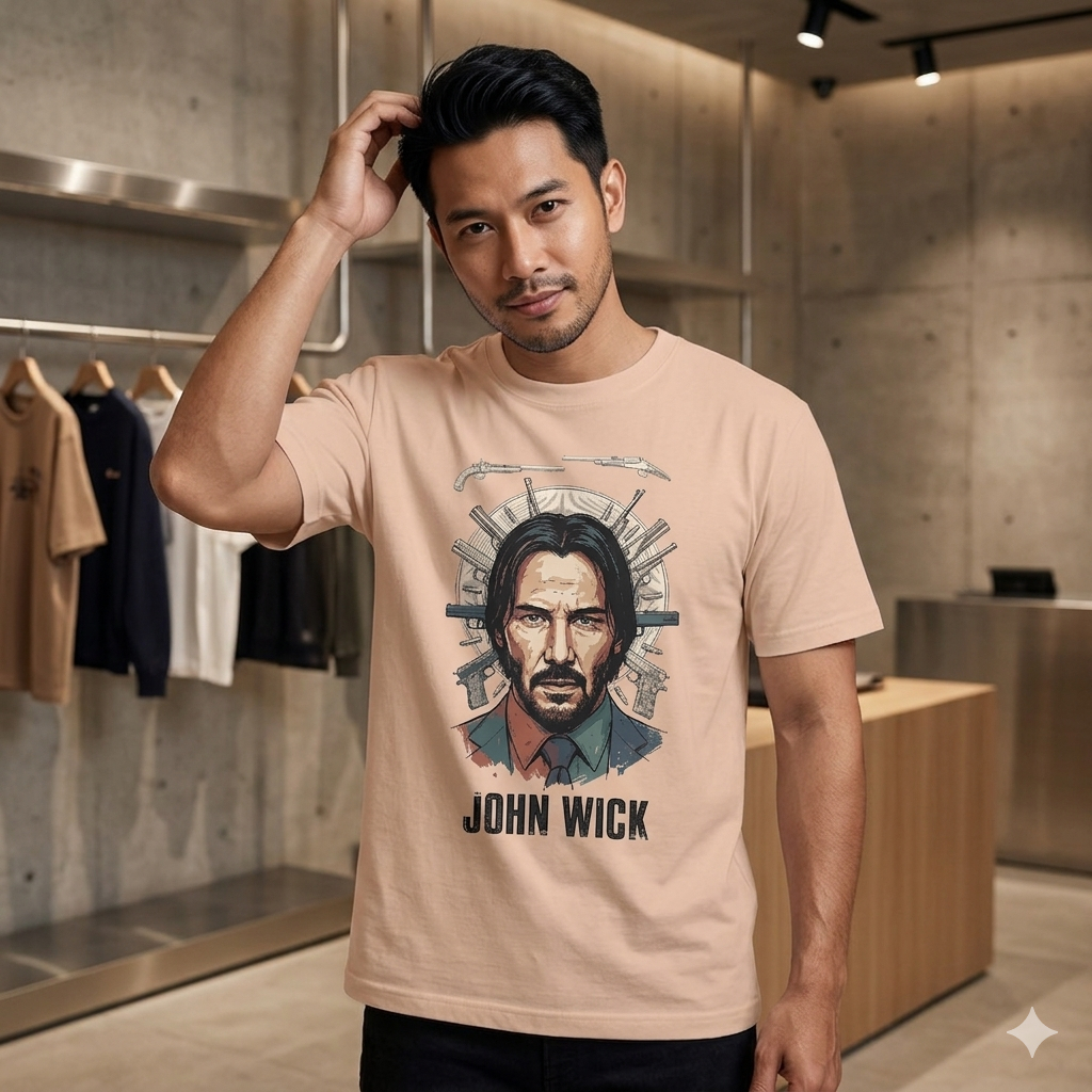 HRDLN-T-shirt JOHN WICK Premium Cotton 30s