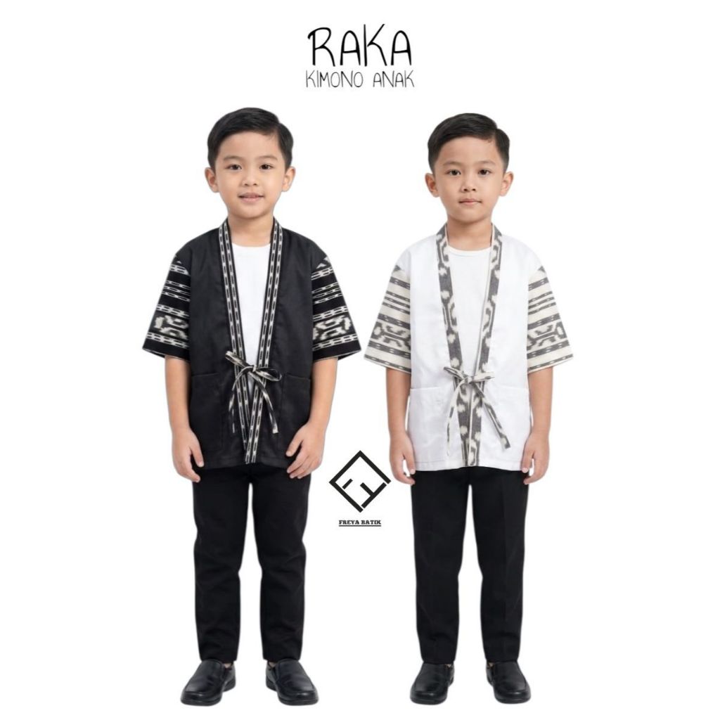 RAKA  Kimono Anak Laki-laki  Baju Atasan Batik Anak  FREYA BATIK