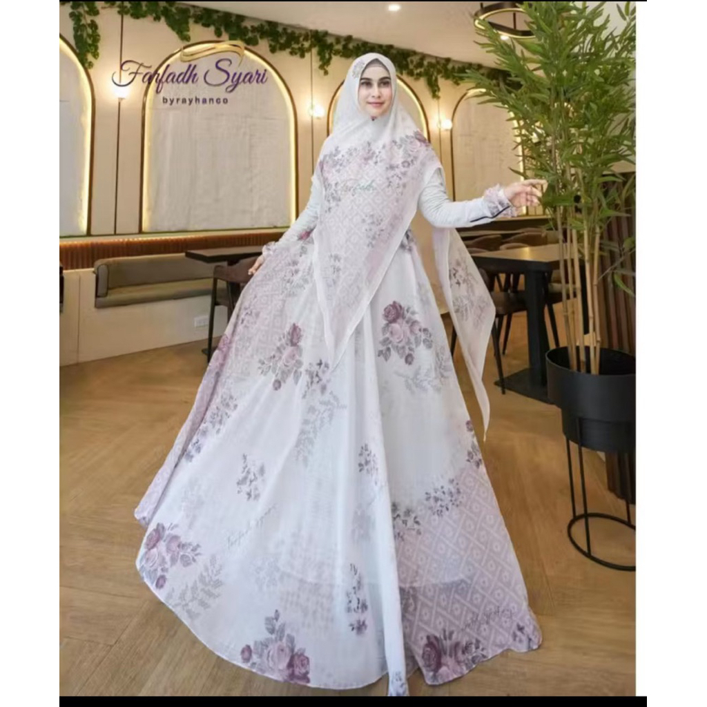 YR - Dania Syari by Farfadh Ceruty Import / Gamis Farfadh Syari Mewah