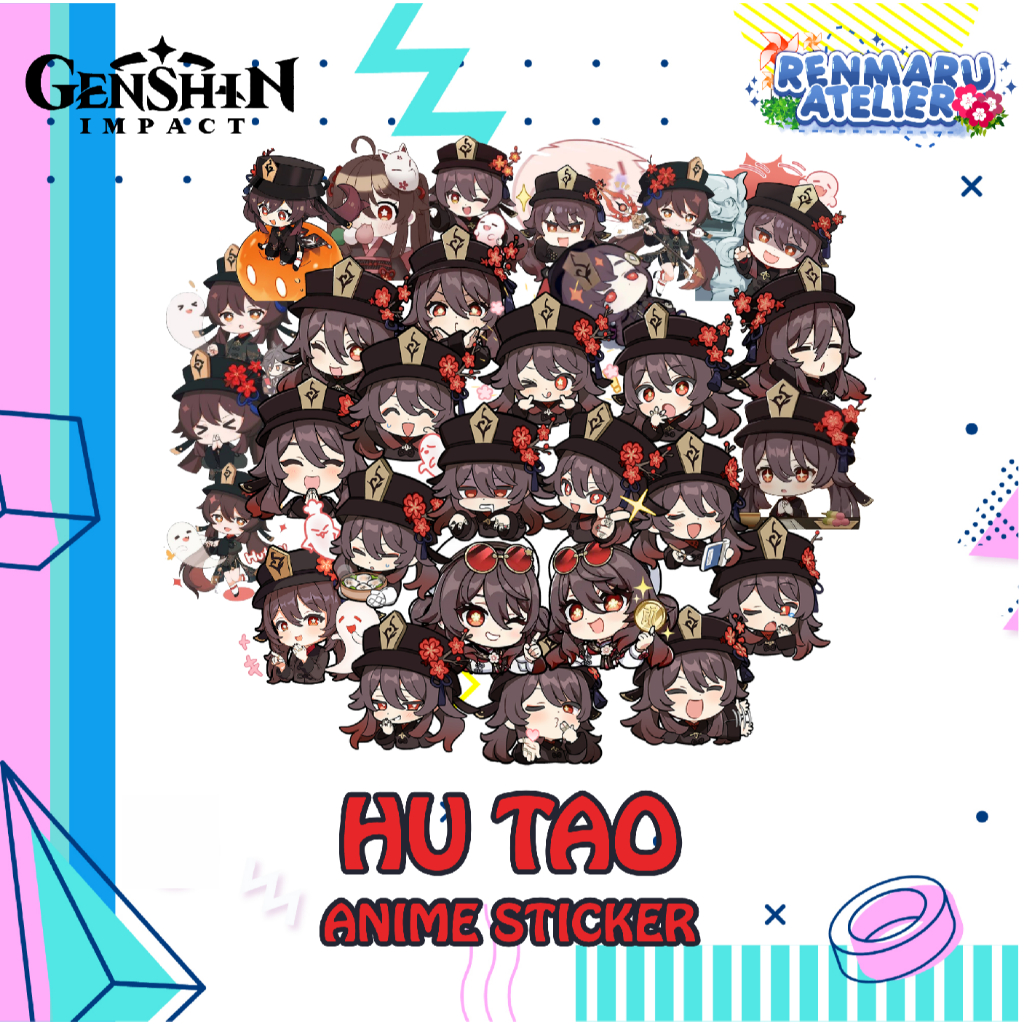 Stiker Anime Genshin Impact HU TAO | Stiker Laptop HP