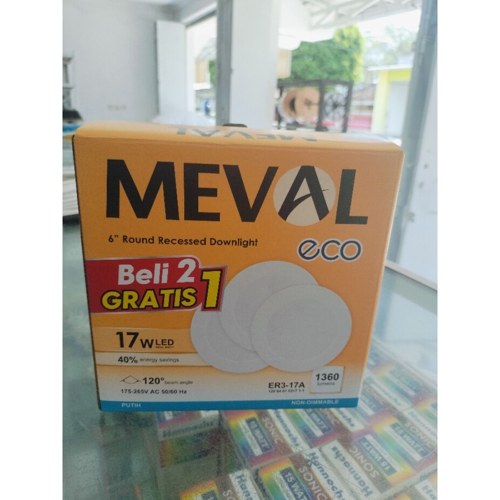 LED Downlight Round Meval 17 watt lampu