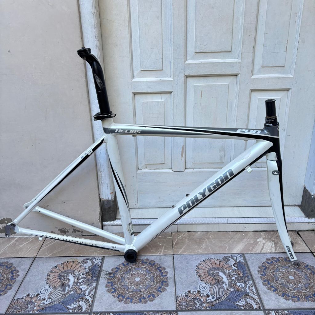 Polygon Helios 200 size 50 rimbrake frameset sepeda roadbike balap 700c