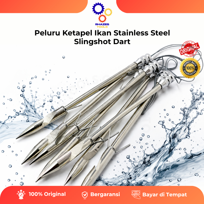 Mata Jarum Ketapel Ikan 3 Pcs Stainless Steel Slingshot Dart Tajam Kuat Anti Karat