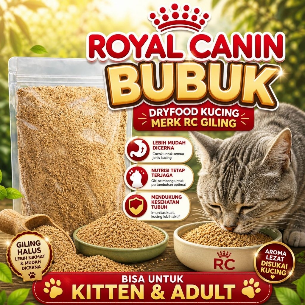 RC BUBUK 500 GR - Makanan Kucing Dryfood Kucing ROYAL Mix Persia Urinary Recovery Penambah Nafsu Kuc