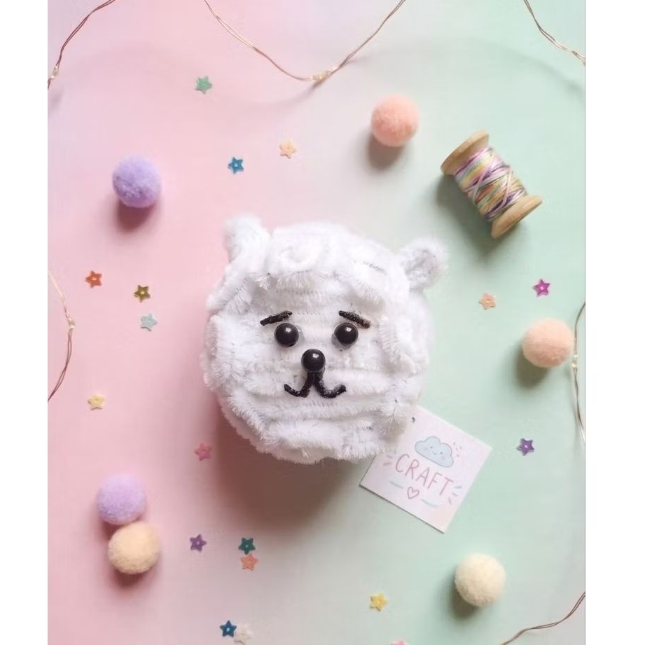 Gantungan kunci murah boneka BT21 dari kawat bulu | keychain murah dan lucu | bagcharm pipe cleaner|