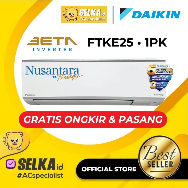 AC DAIKIN FTKE25YV14 AC SPLIT 1 PK BETA INVERTER NUSANTARA