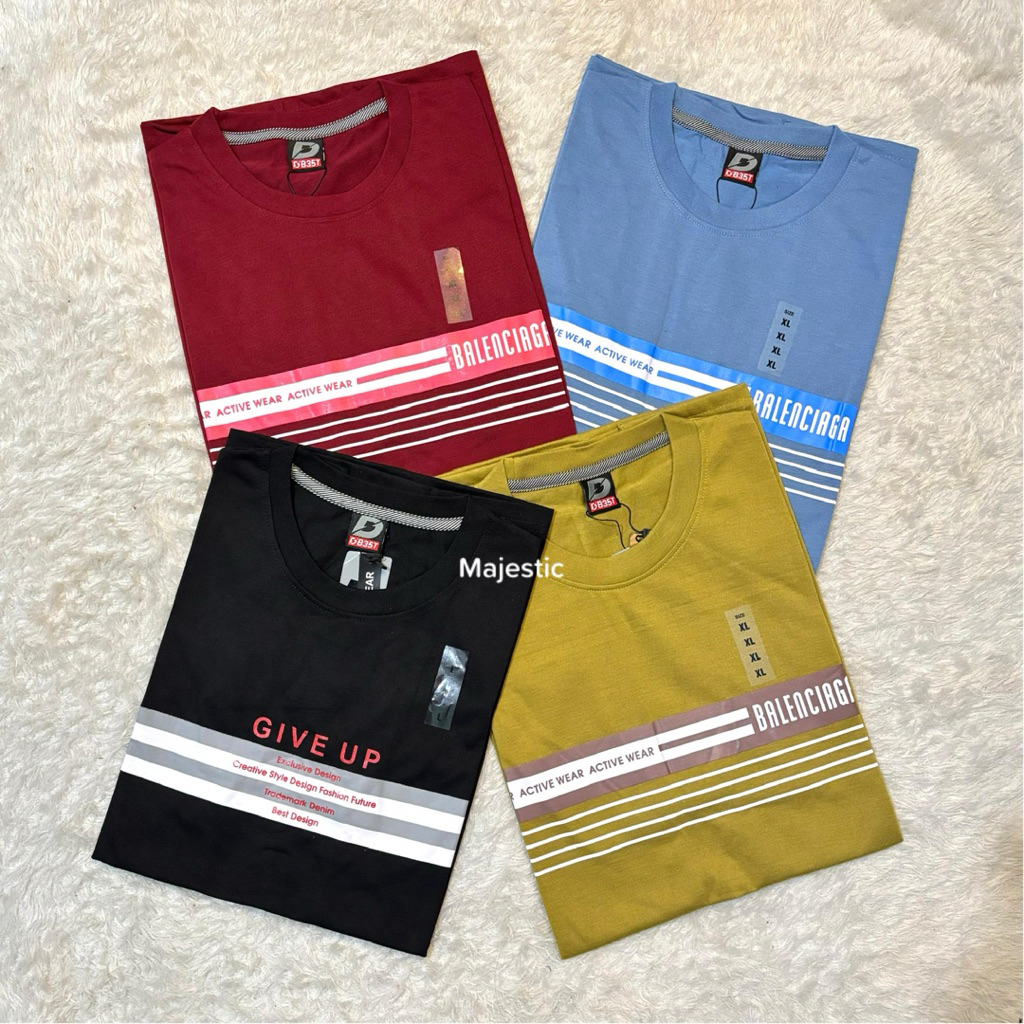 4pcs 100rb Kaos Distro Salur garis - garis / kaos distro / kaos distro pria / kaos salur / kaos pria