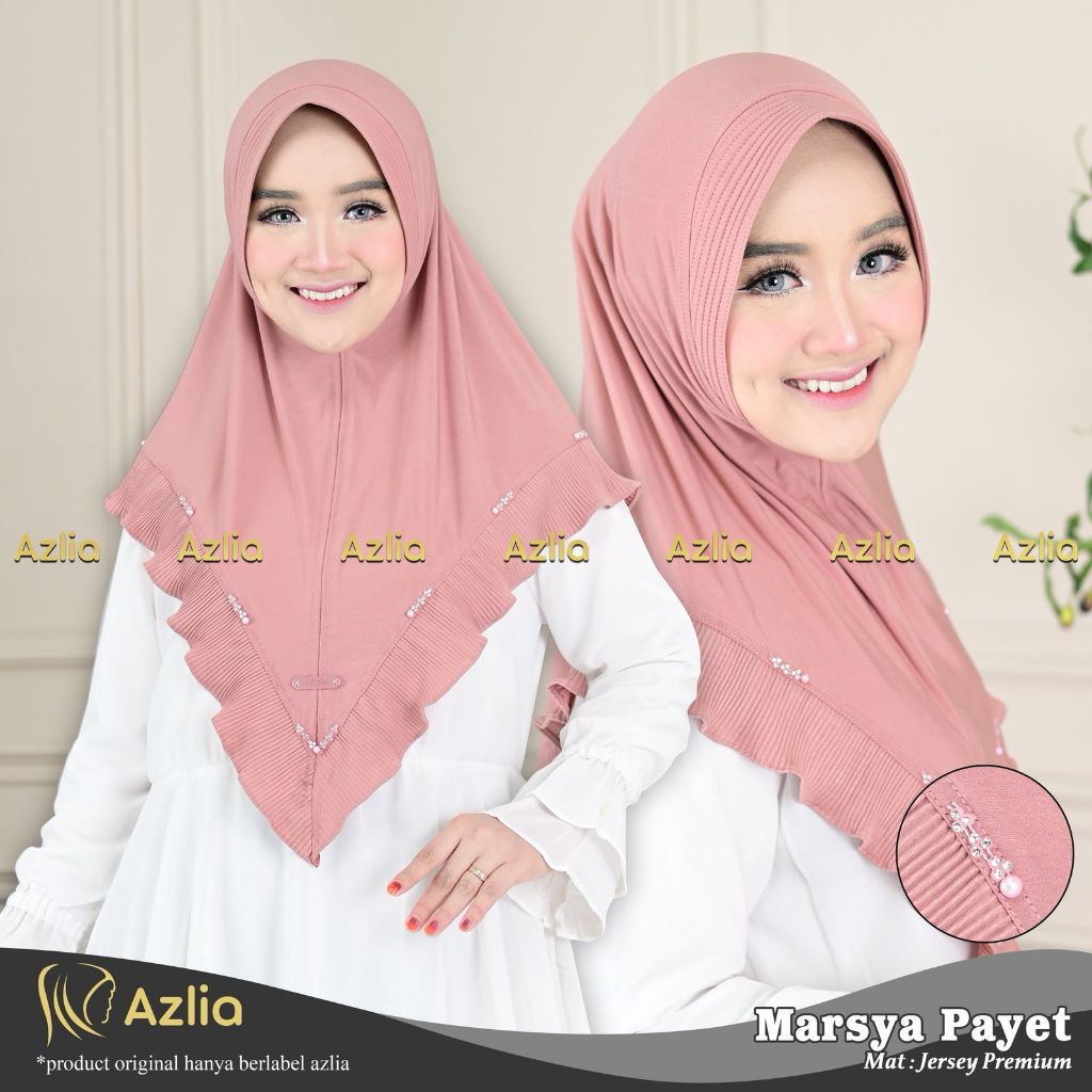 Hijab Azlia Bergo - Jilbab Bergo Jersey - Azlia Marsya