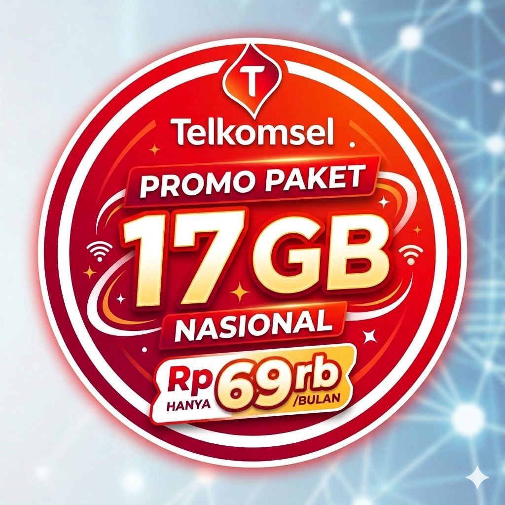 Kuota Telkomsel 17GB - Nasional Full Internet  | BISA SEMUA NOMOR