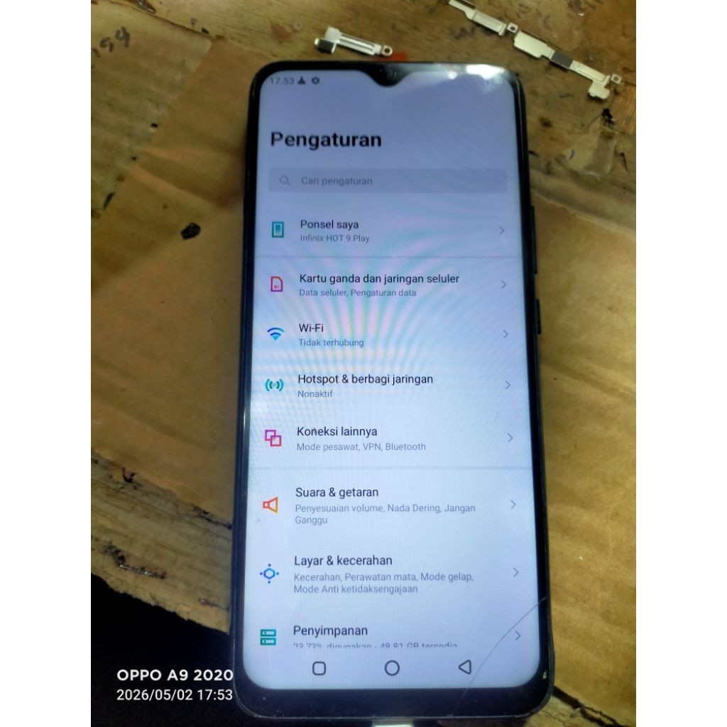 LCD INFINIX HOT 9 PLAY ORIGINAL COPOTAN