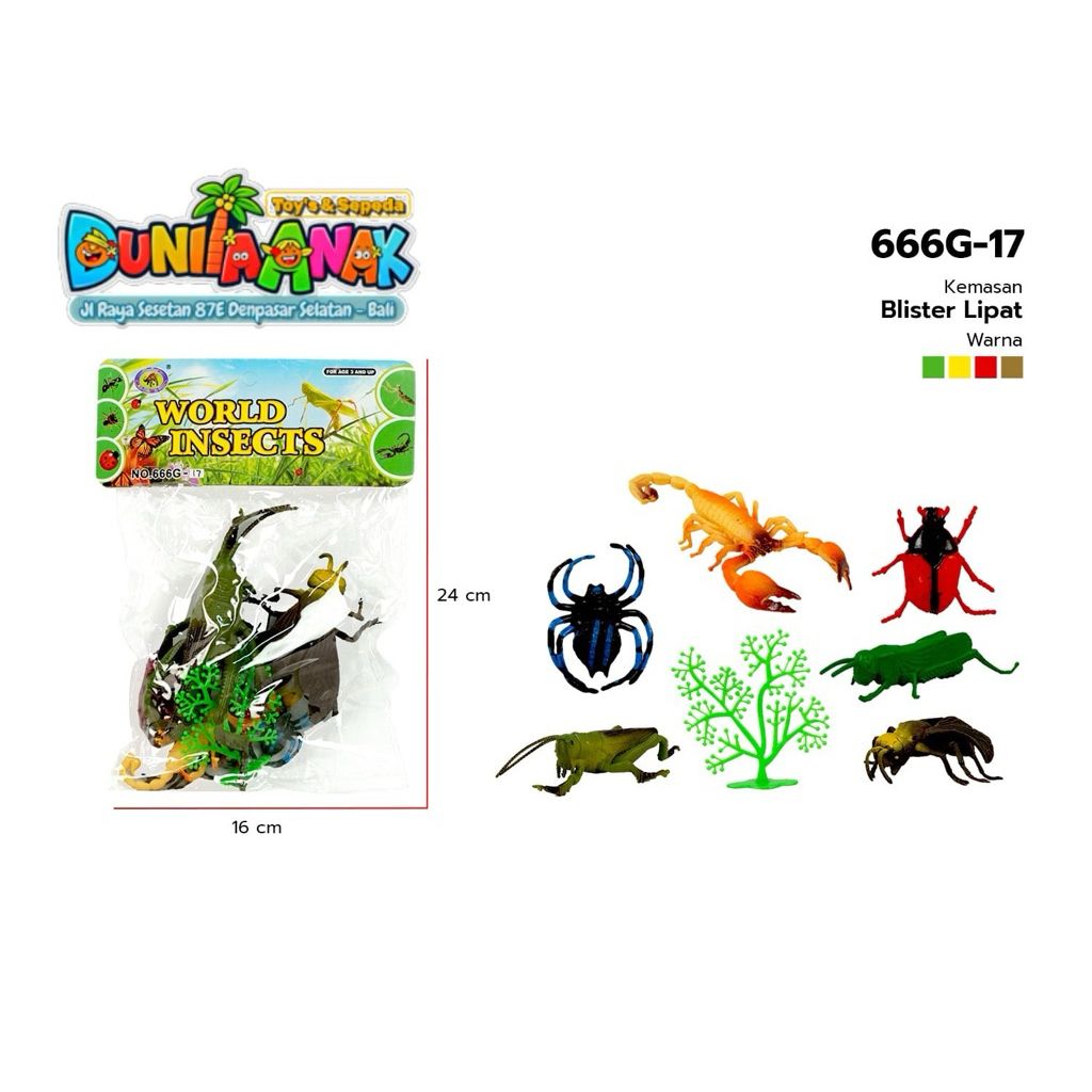 MAINAN ANAK SERANGGA KARET WORLD INSECT