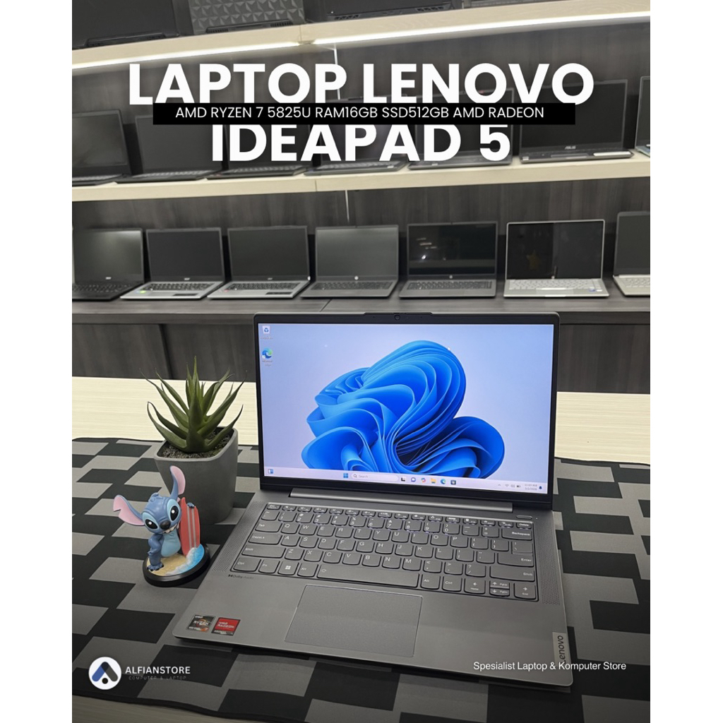 LAPTOP LENOVO IDEAPAD 5 AMD RYZEN 7 5825U RAM16GB SSD512GB