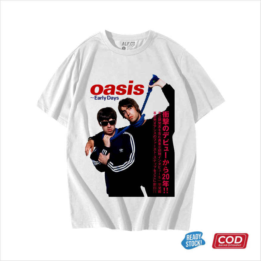BAJU KAOS BAND OASIS VIRAL CATOON COMBAT BAJU BAND MUSIK METAL ROCK PREMIUM MURAH