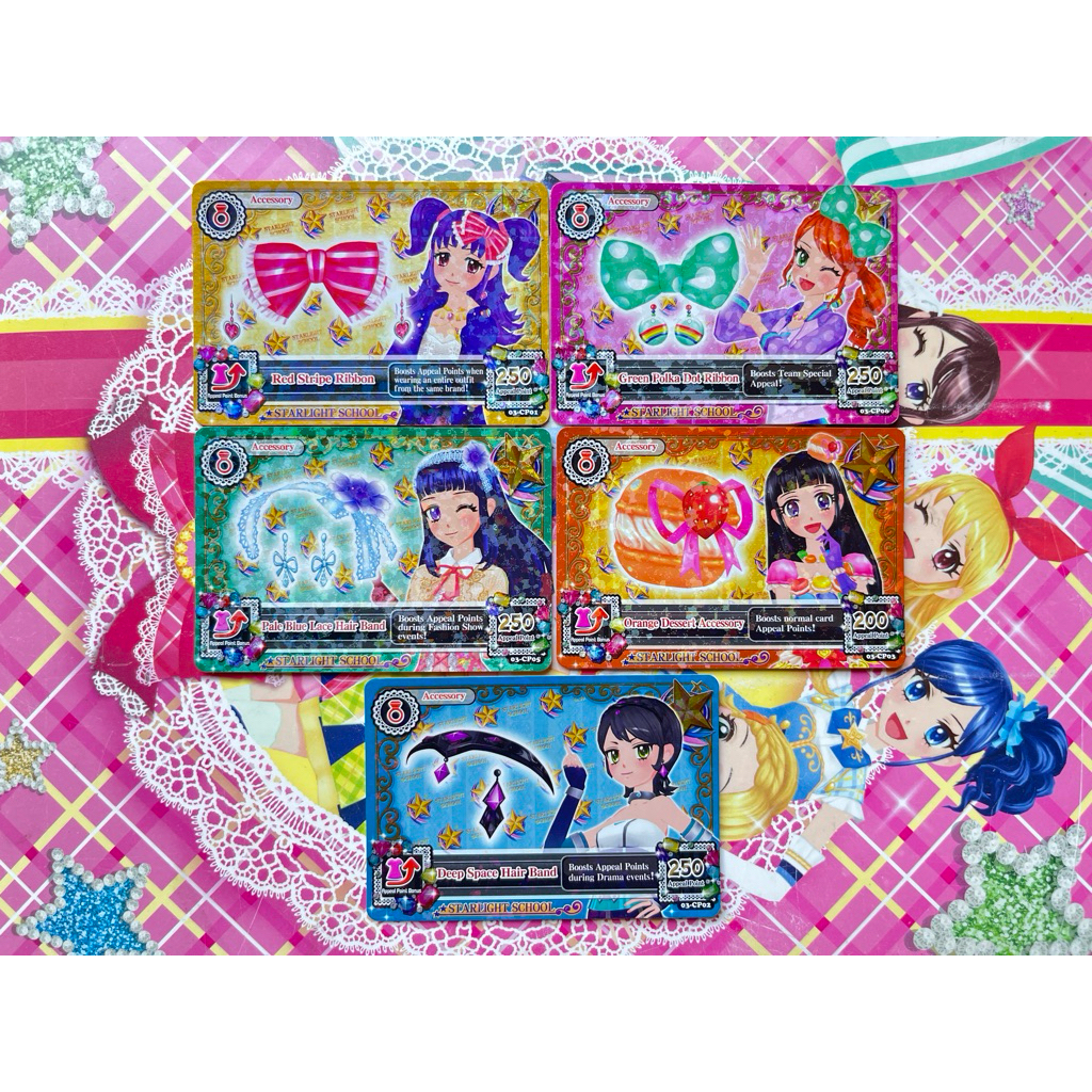 Kartu Aikatsu Accessory Starlight Idol Academy Hikari Michelle Asami Mizuki Yuka Campaign Seri 3 Ori