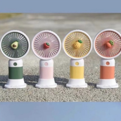 Kipas Angin Genggam Mini Portable Multifungsi Bentuk Buah Kartun Mini Fan