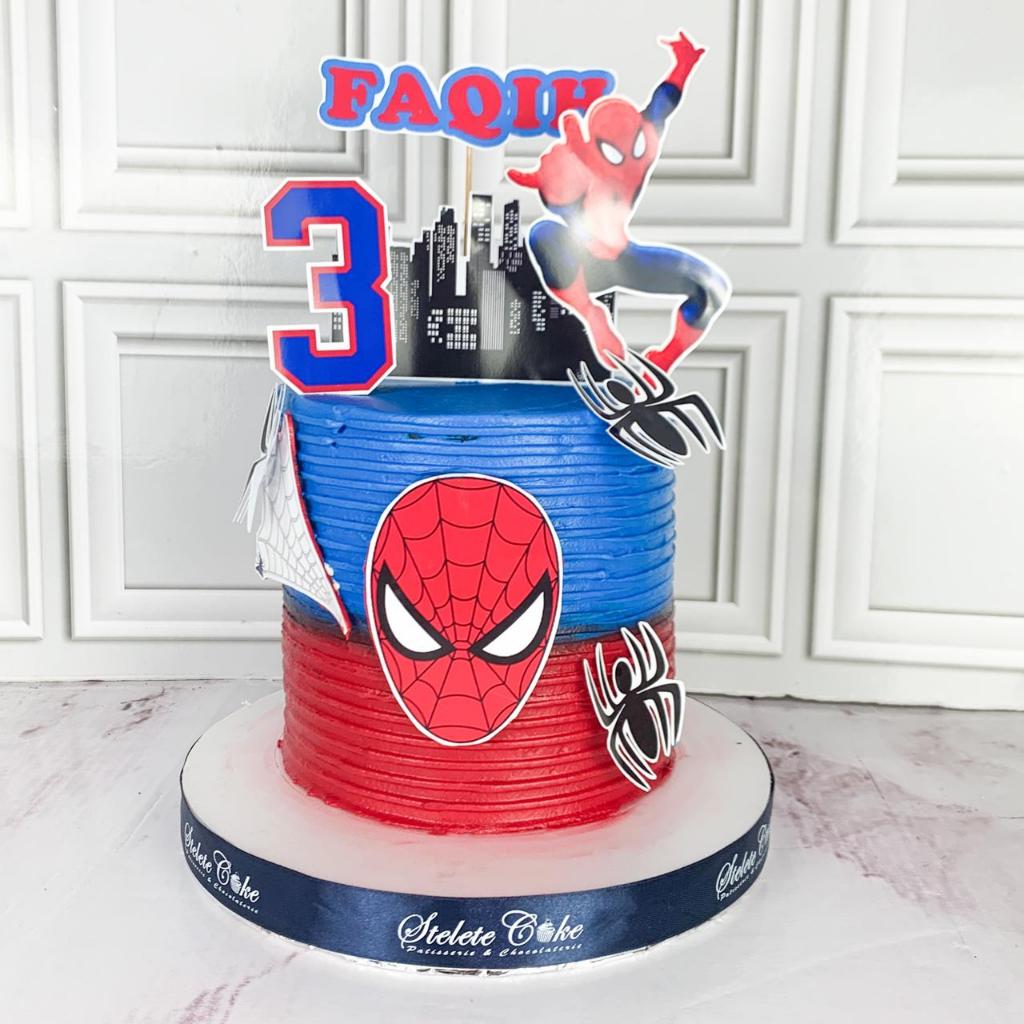 Kue Ulang Tahun/Birthday Cake/Kue Ultah Tema Spiderman/Spiderman Cake