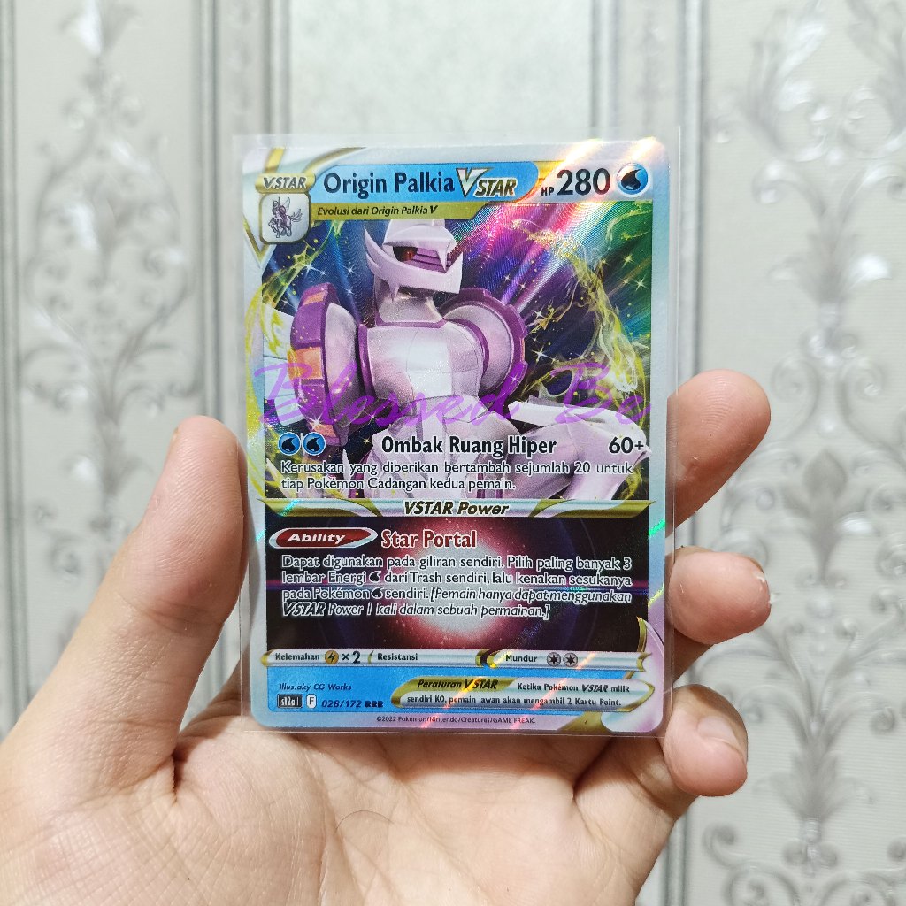 Kartu Pokemon asli Origin Palkia Vstar 028/172 Bahasa Indonesia