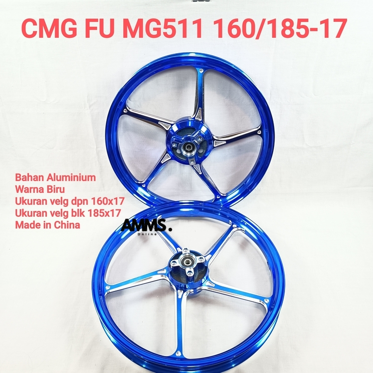 VELG CMG MOTOR SATRIA FU MG511 160/185 RING 17 BIRU ; HITAM