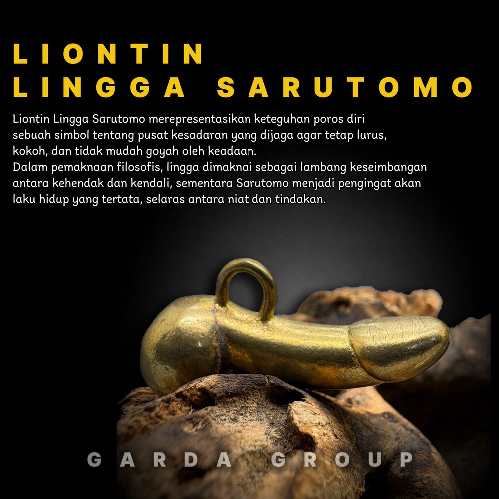 Liontin Lingga Sarutomo Kuningan Sari Garap Halus Aesthetic