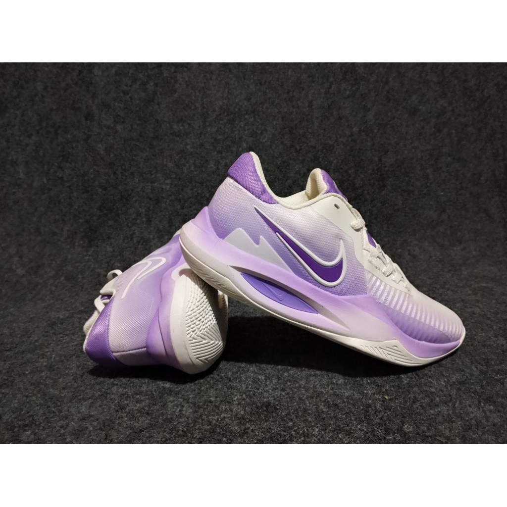 Sepatu Basket Wanita Nike Precision 6 Low-Top White Purple / Sepatu Olahraga Basket Women Terbaru Ri