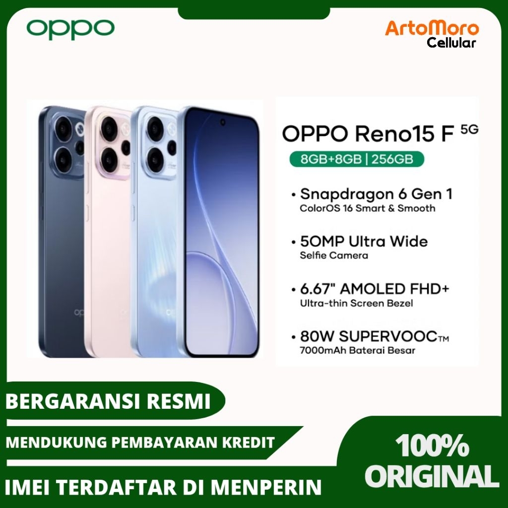 OPPO RENO 15F SERIES GARANSI RESMI
