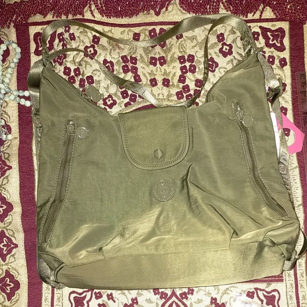 Promo Tas Ransel Import Harga Lokal Warna Hijau Bahan Kanvas
