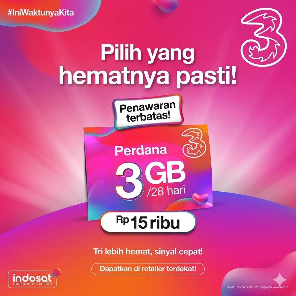 Kartu Perdana Tri Happy ( OTP)
