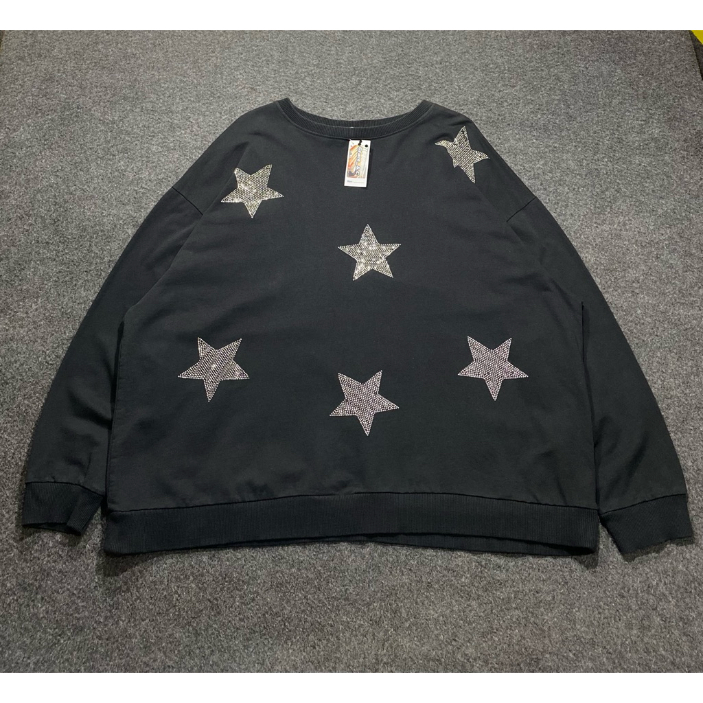 CREWNECK ZARA SECOND / SWEATER ZARA STAR MOTIF SWAROVSKI
