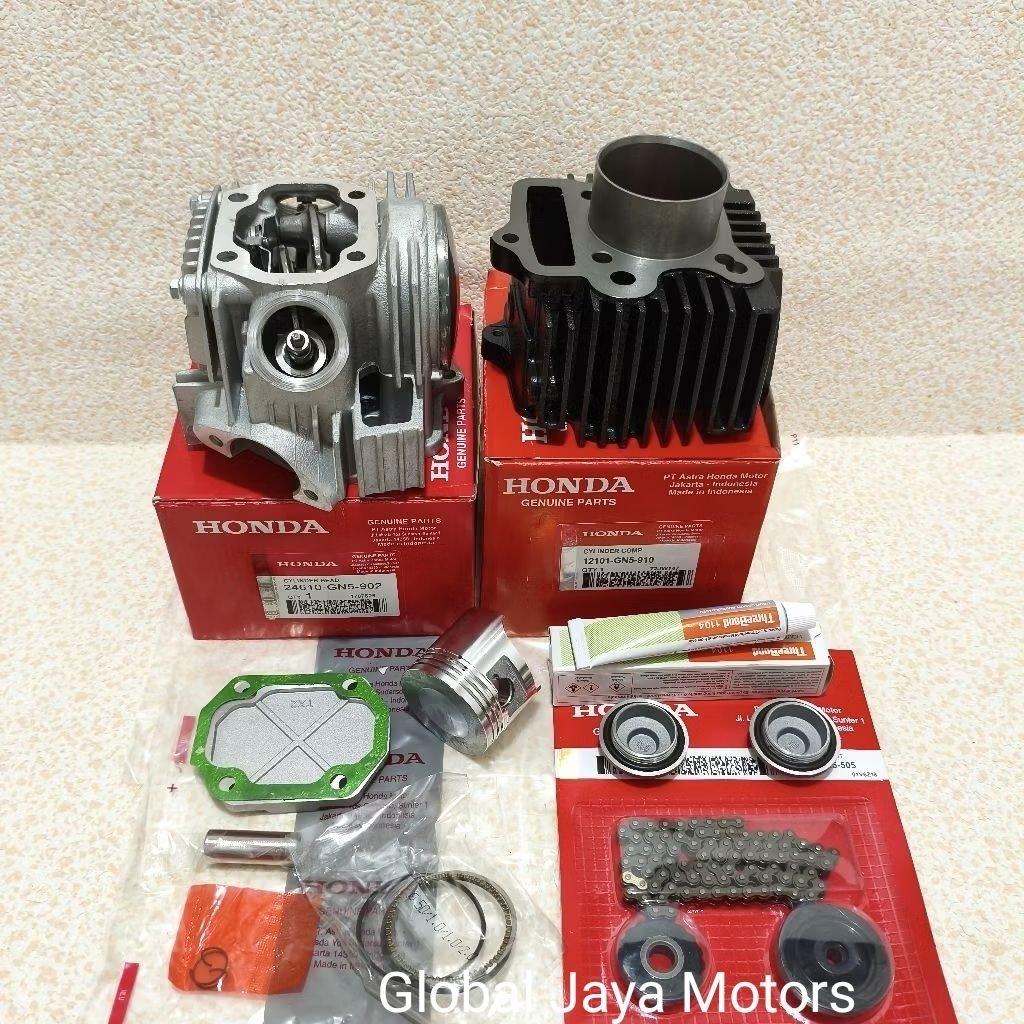 BLOK SEHER + BLOK HEAD ASSY HONDA GRAND ASTREA WIN 100 SUPRA X LAMA GN5 ORI