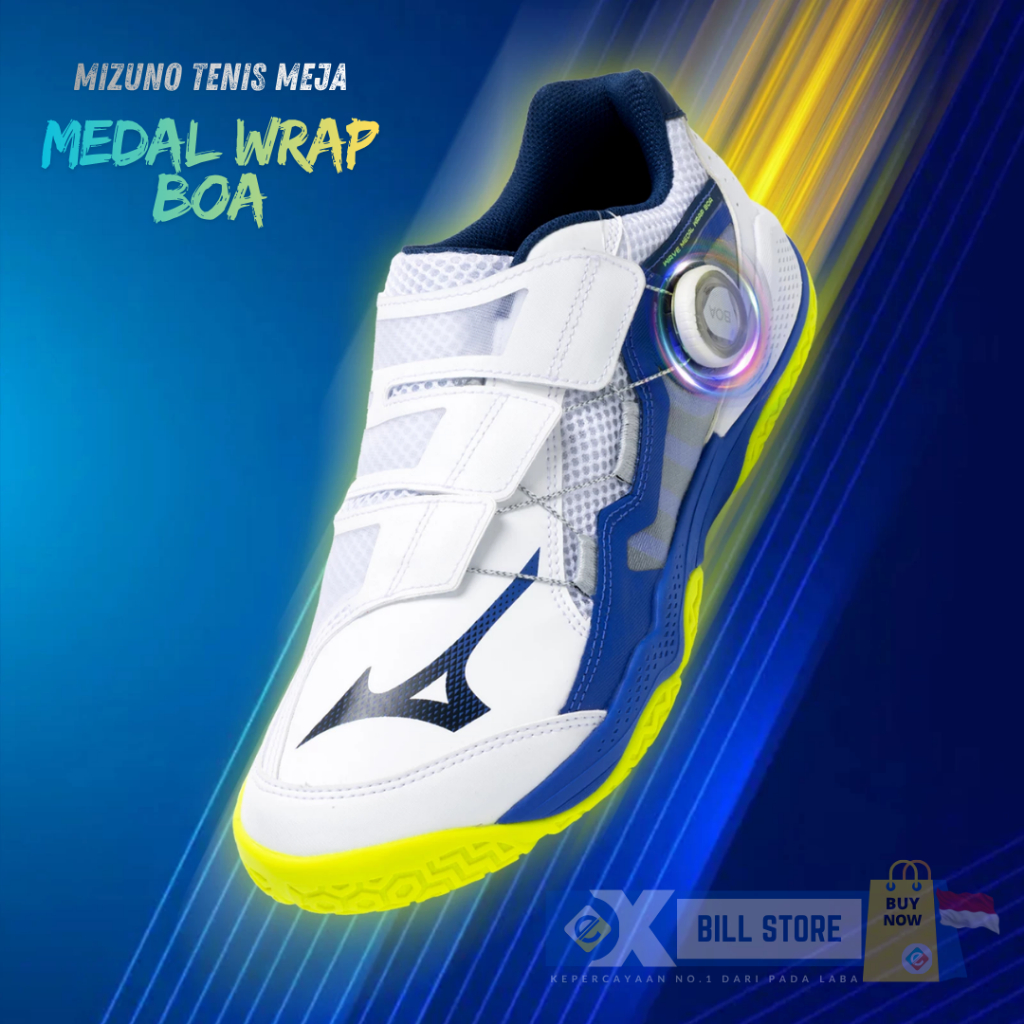 [Exbill] Sepatu tenis meja mizuno wave medal wrap boa 5 tennis table terbaru ping-pong