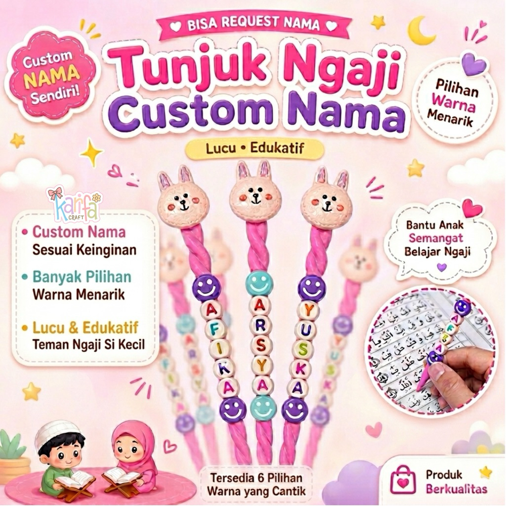 TUNJUK NGAJI CUSTOM NAMA / DUDING NGAJI LUCU / DUDING NGAJI ANAK
