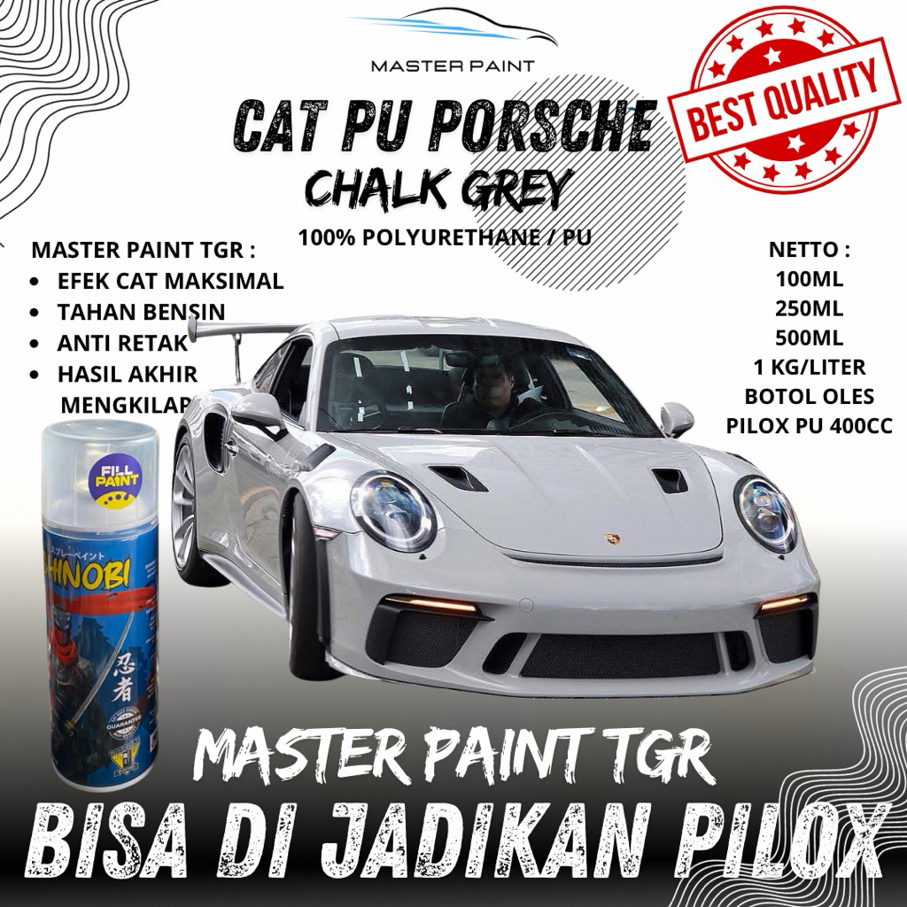 ( BISA DIJADIKAN PILOX ) Cat PU Porsche 911 GT3 Chalk Grey / Porsche Abu Chalk Original