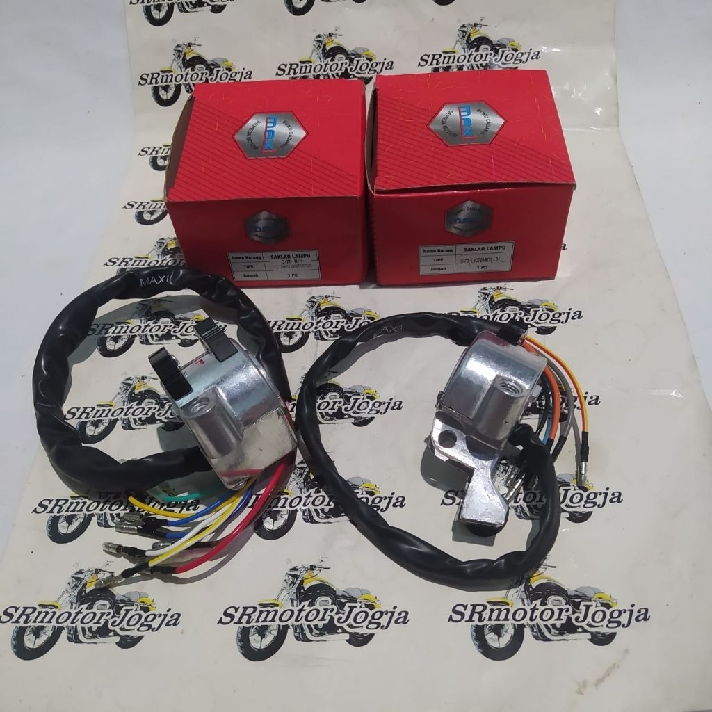 SAKLAR LAMPU C70 KANAN KIRI SAKLAR LAMPU KANAN KIRI C70 DOBEL STATER HOLDER KANAN C70 HOLDER KIRI C7