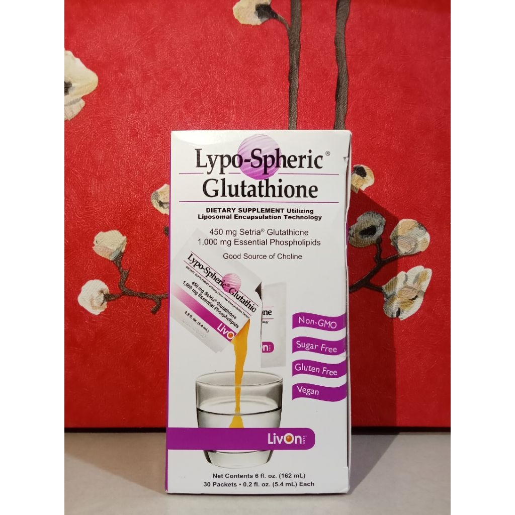 LivOn Labs Lypo-Spheric liposomal 450 mg glutathione 1000 mg phospolipids 30 packet