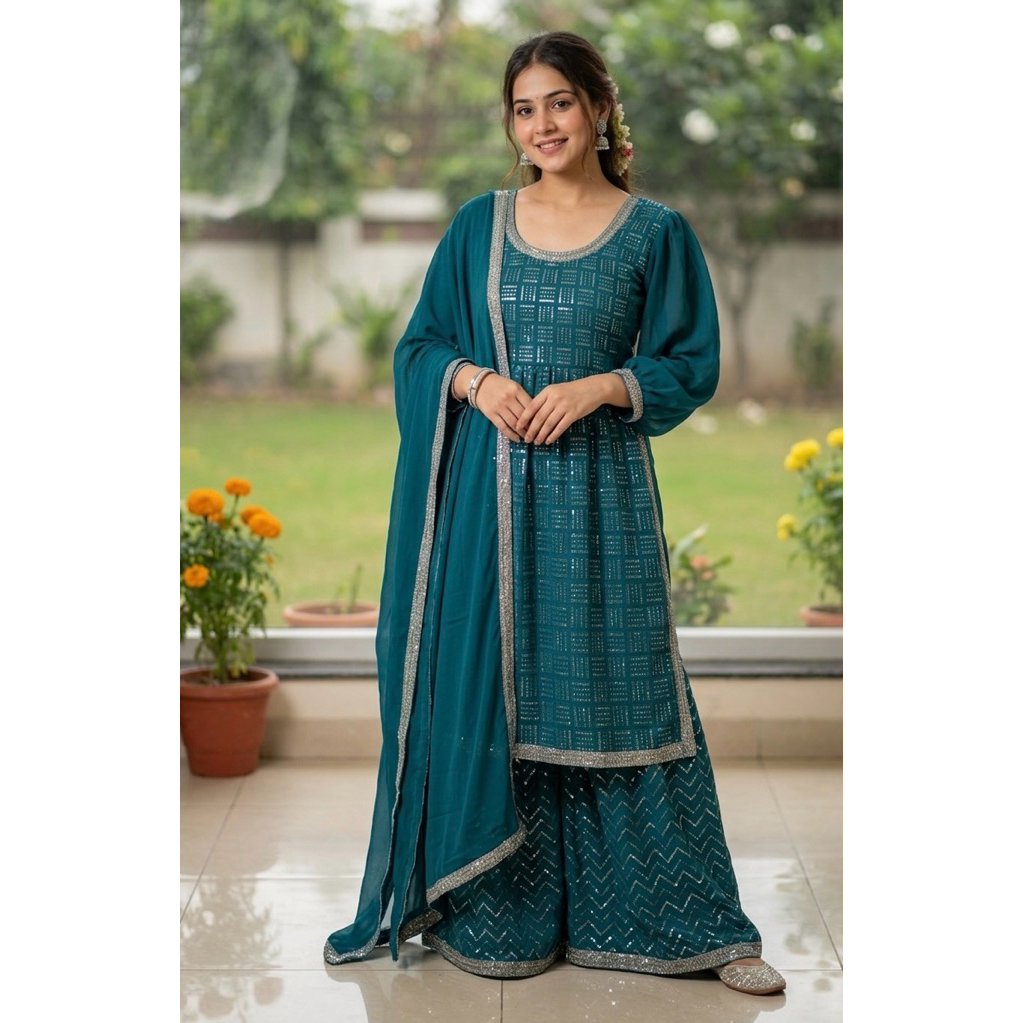sharara india / baju india murah / kurti / kurti india