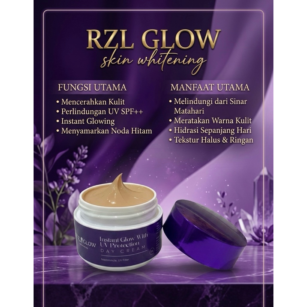 Rzl glow skinwhitening - Rzl skincare - Day cream intans glow secret - cream siang secret - cream si