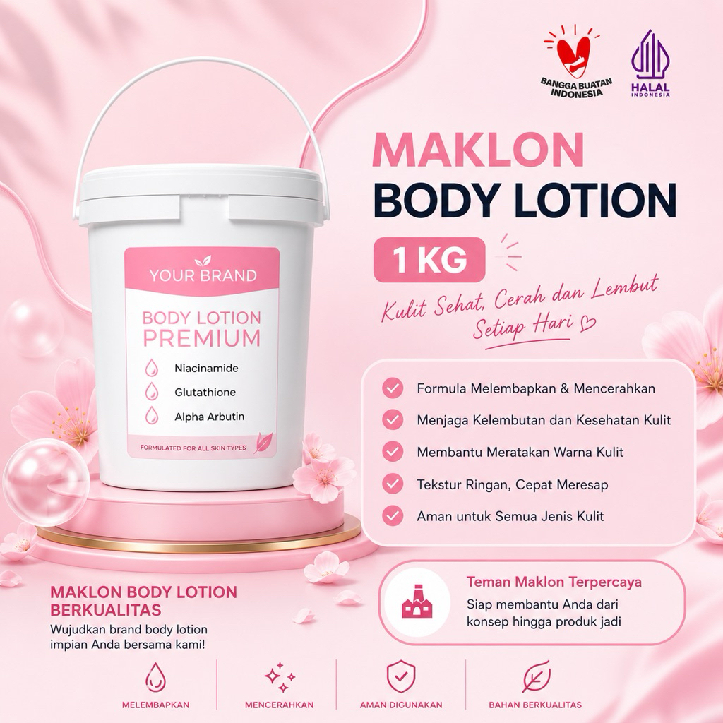 MAKLON BODY LOTION WHITENING BABY PINK | MAKLON MOQ RENDAH | MAKLON MURAH TERPERCAYA