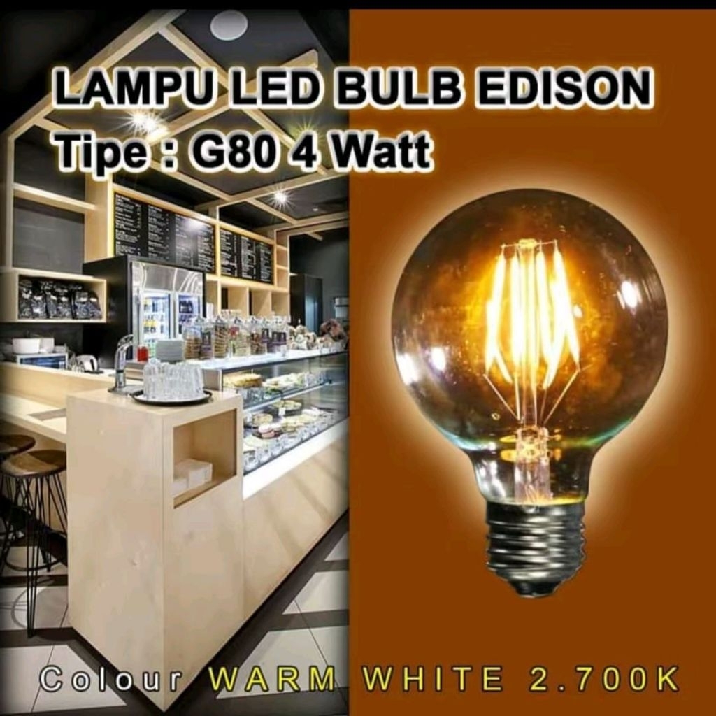 Lampu Filamen Led G80 4w 2700K