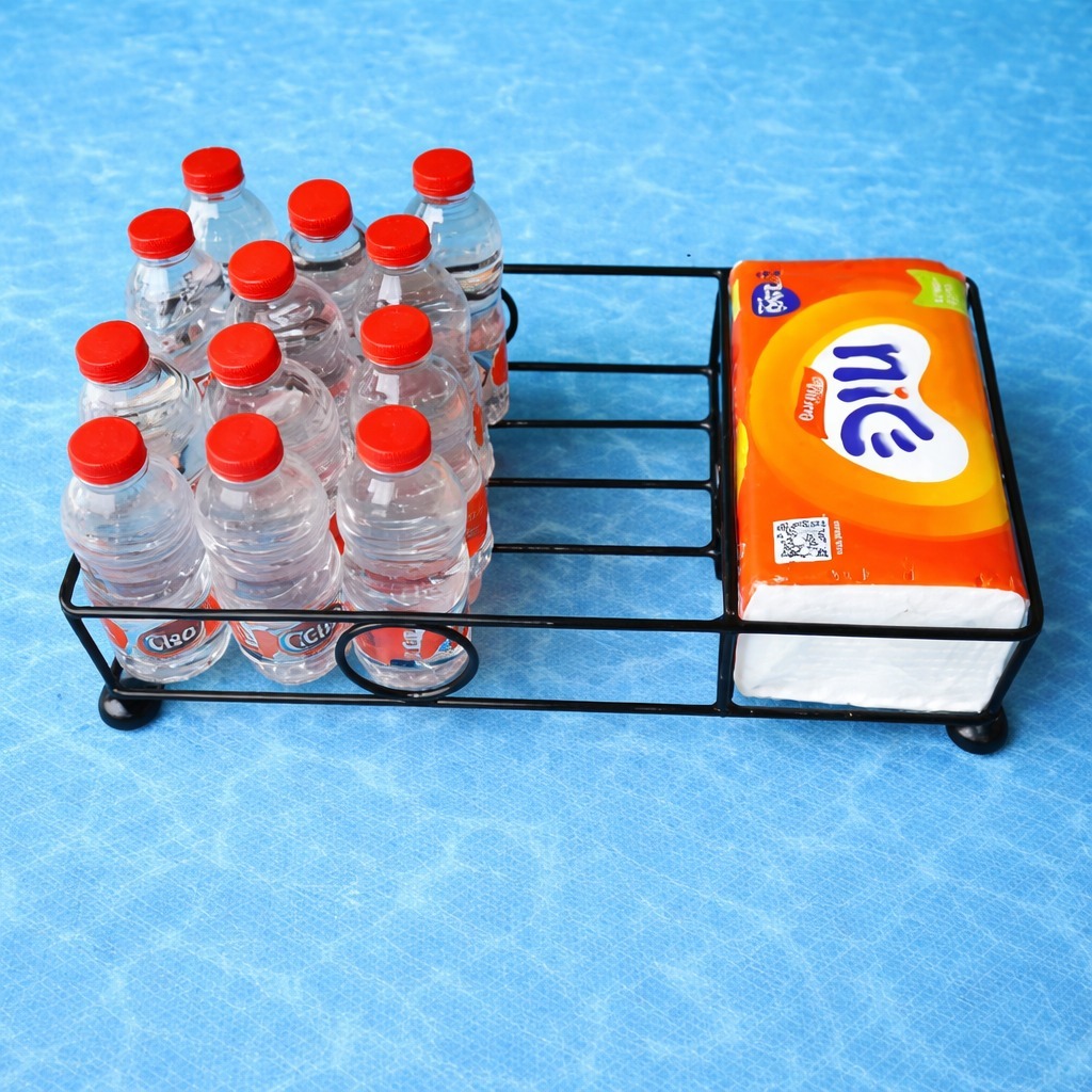 Rak Besi Serbaguna Miminalis Rak Aqua Tempat Minuman Snack Tisu Rak Aqua Lebaran