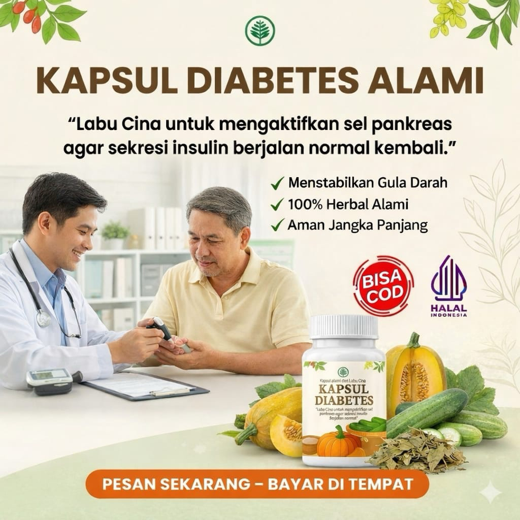 Kapsul Diabetes Labu Cina  Susu LabuCina Orignal100% Halal BPOM