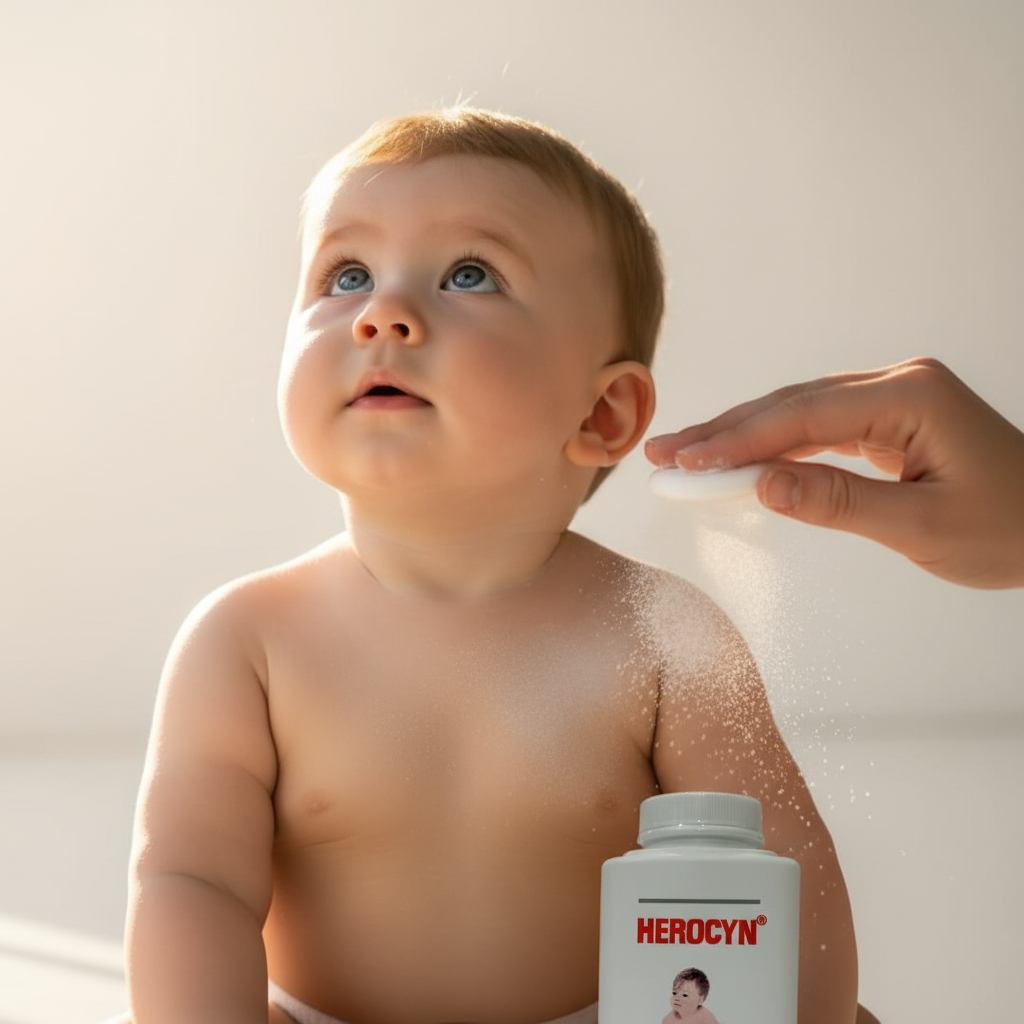 Bedak herocin,harum,mencegah iritasi
