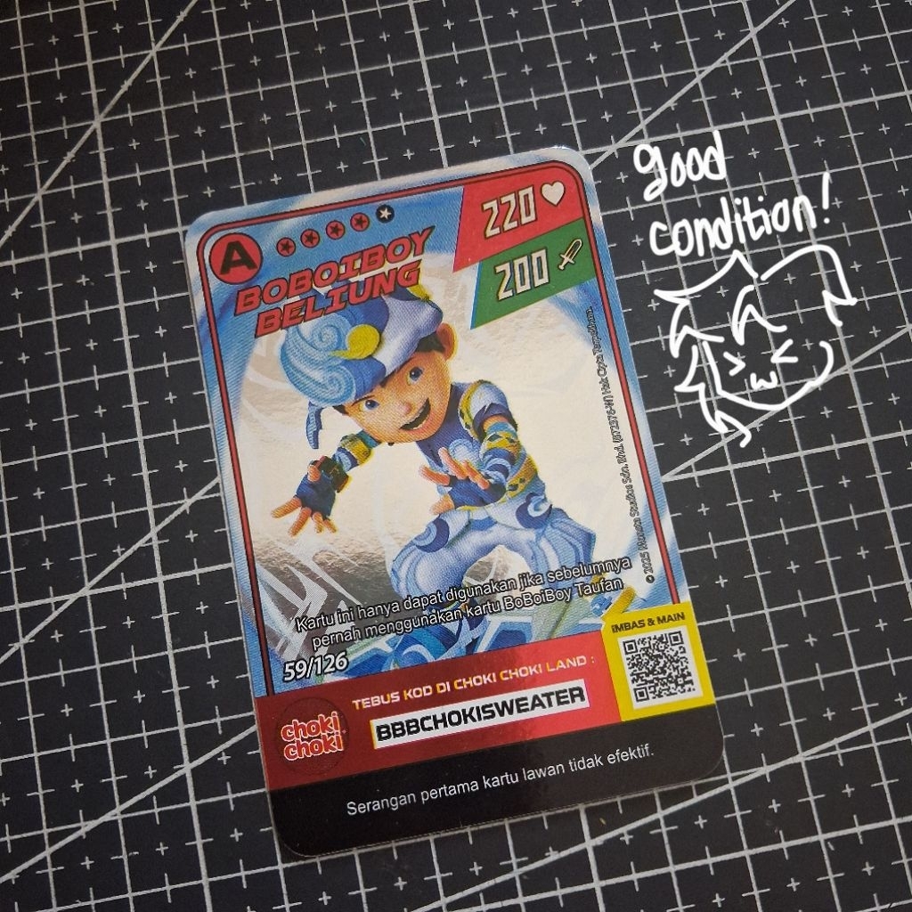 Boboiboy Beliung Card Choki Choki 59/126