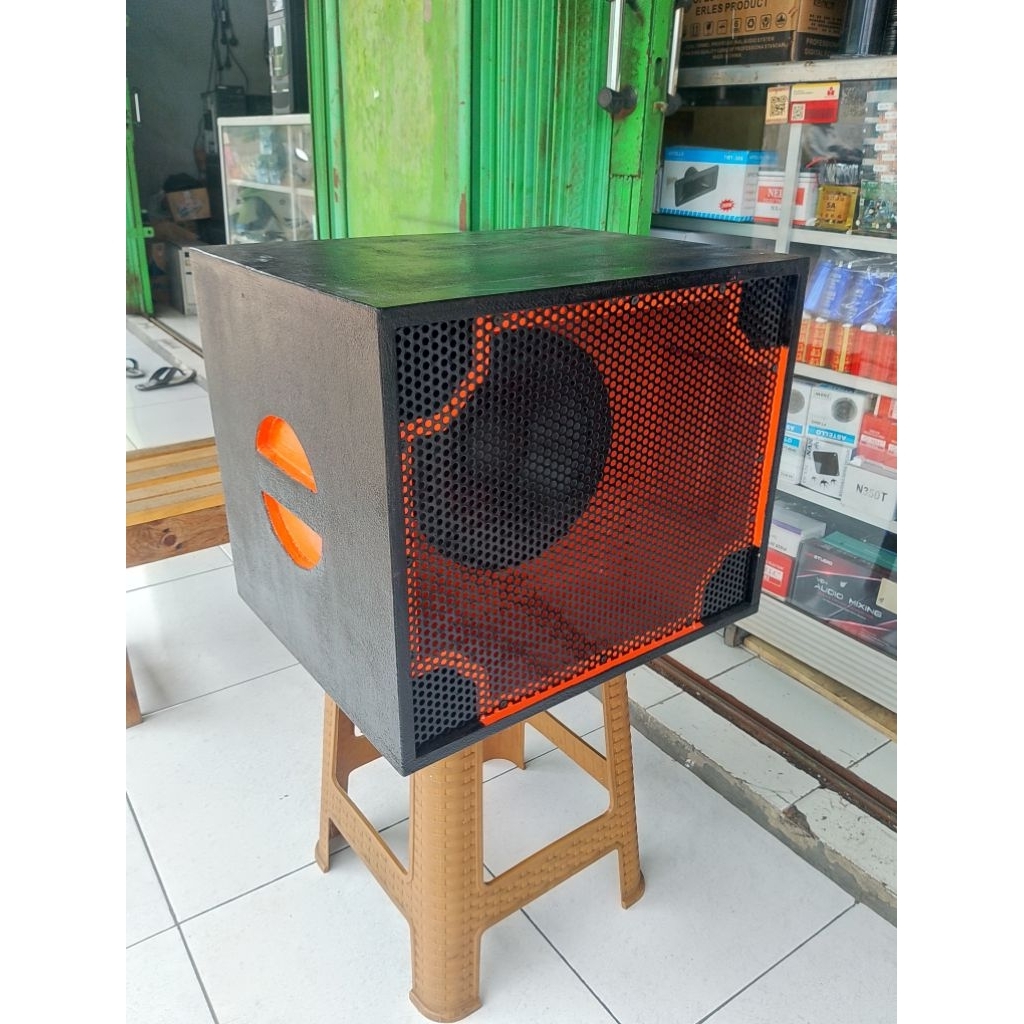 bok speaker planar 10 inc plus isi speaker hitam orange