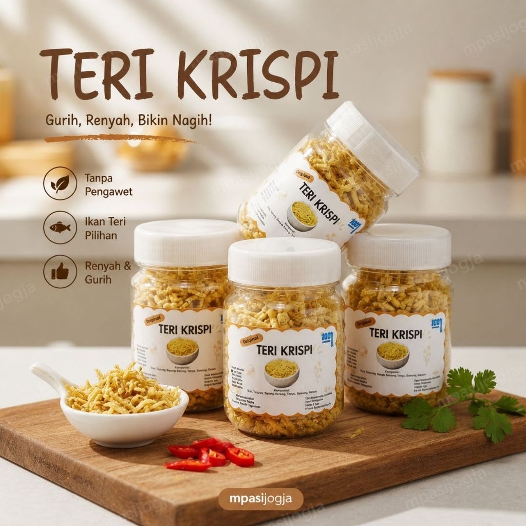 Teri Krispi Anti GTM Cemilan Anak Non MSG / Teri Krispi MPASI tanpa MSG