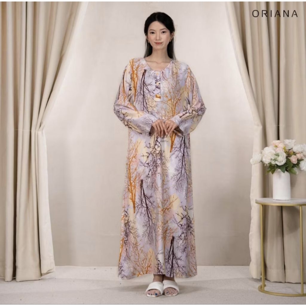 Lishana x Oriana Homewear - Lengan Panjang Series |Daster Busui Wanita Kancing Depan Adem Nyaman Lon