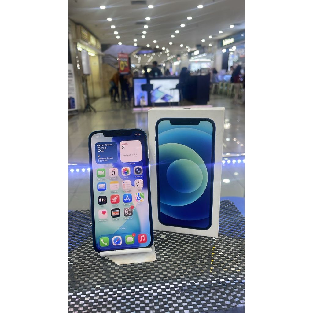 IPHONE 12 256GB SECOND SEKEN BEKAS EX IBOX RAM 4 INTERNAL 256