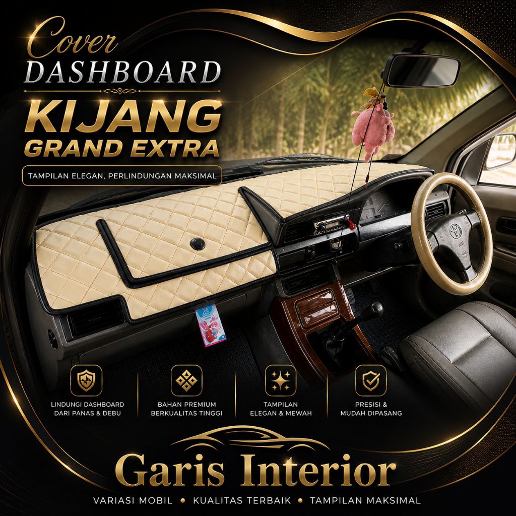 Cover Taplak Alas Dashboard Mobil Kijang Grand Extra, Bungkus, Sarung, Pelindung Dasboard Mobil Kija